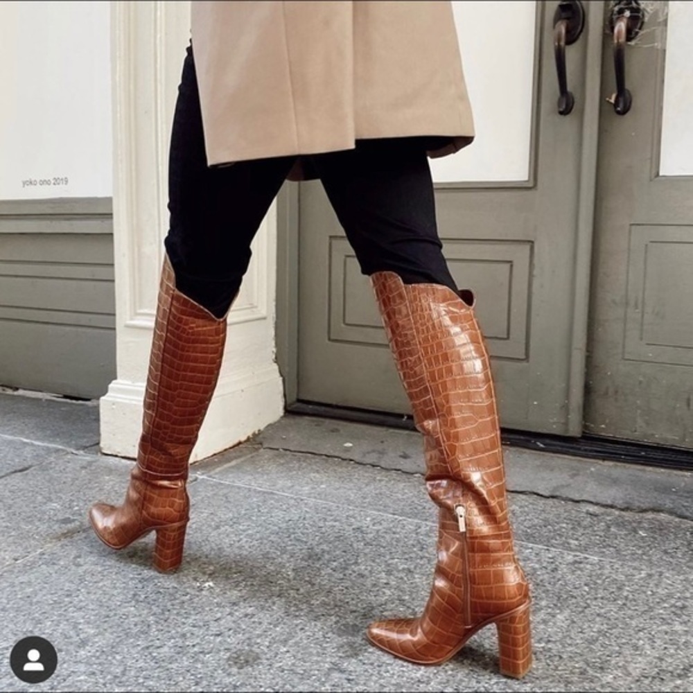❤️🔥NEW❤️🔥 Marc Fisher Croc Knee high boots - Picture 12 of 13